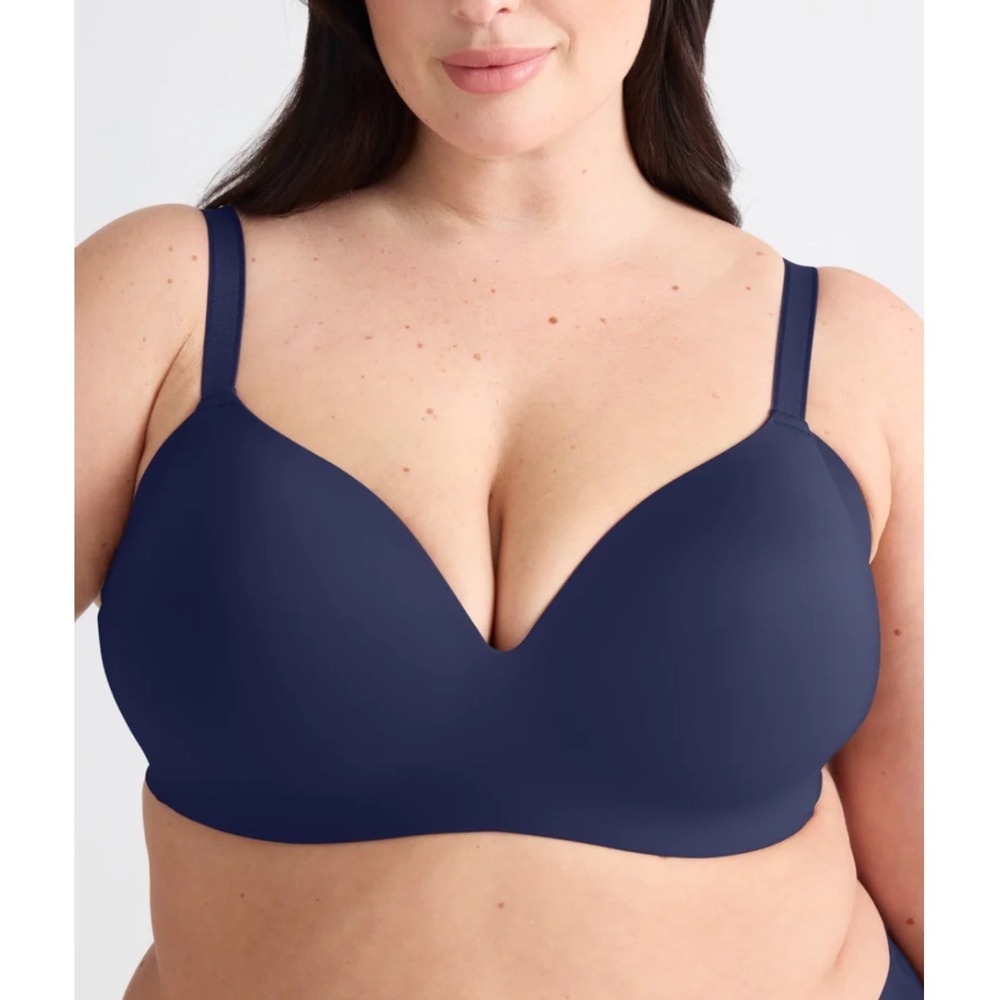 Knix Womens Bra 44DD WingWoman Contour Navy Blue Wireless T-Shirt Bra Minimalist